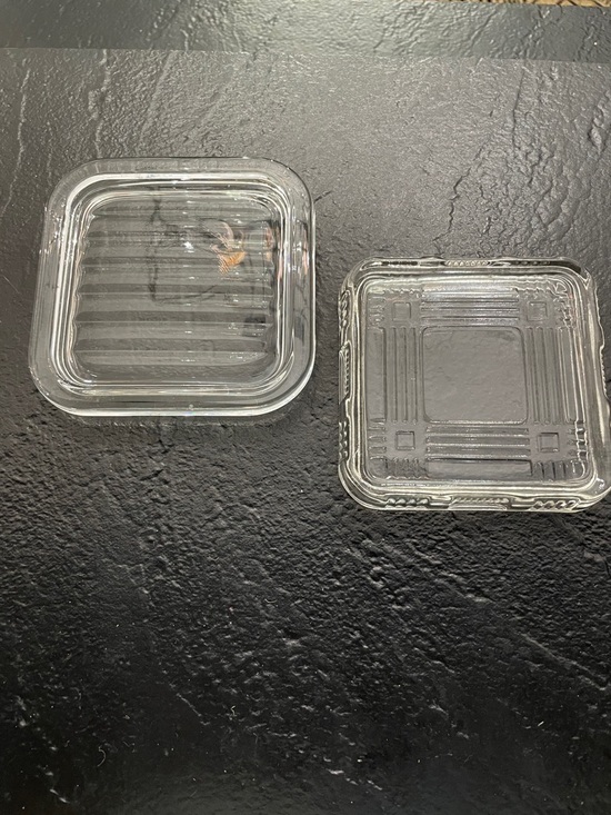 Hazel-Atlas Other - Clear Glass Square Accessory Case - Transparent